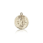 Our Lady of Guadalupe Medal, 14 Karat Gold - 14 KT Yellow Gold