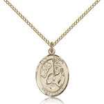 St. Edwin Medal, Gold Filled, Medium - Gold-tone