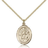 St. Edwin Medal, Gold Filled, Medium - Gold-tone