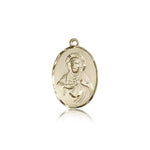 Scapular Medal, 14 Karat Gold - 14 KT Yellow Gold