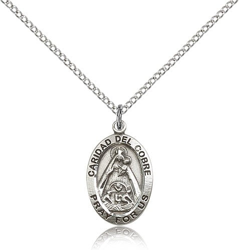 Caridad Del Cobre Medal, Sterling Silver - Sterling Silver