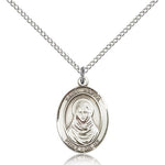 St. Rafta Medal, Sterling Silver, Medium - 18&quot; 1.2mm Sterling Silver Chain + Clasp