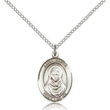 St. Rafta Medal, Sterling Silver, Medium - 18&quot; 1.2mm Sterling Silver Chain + Clasp