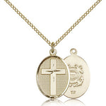 Coast Guard Cross Pendant, Gold Filled - Gold-tone