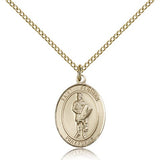 St. Florian Medal, Gold Filled, Medium - Gold-tone