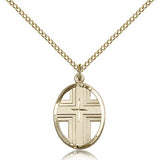 Cross Pendant, Gold Filled - Gold-tone