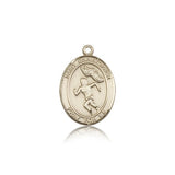 St. Christopher Track &amp; Field Medal, 14 Karat Gold, Medium - 14 KT Yellow Gold