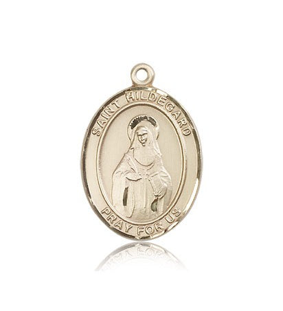 St. Hildegard Von Bingen Medal, 14 Karat Gold, Large - 14 KT Yellow Gold