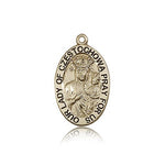 Our Lady of Czestochowa Medal, 14 Karat Gold - 14 KT Yellow Gold
