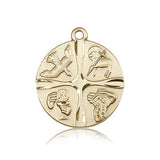 Christian Life Medal, 14 Karat Gold - 14 KT Yellow Gold