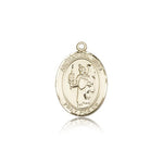 St. Uriel Medal, 14 Karat Gold, Medium - 14 KT Yellow Gold