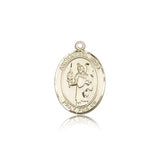 St. Uriel Medal, 14 Karat Gold, Medium - 14 KT Yellow Gold