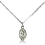 St. Christopher Medal, Sterling Silver - 18&quot; 1.2mm Sterling Silver Chain + Clasp
