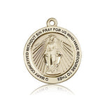 Miraculous Medal, 14 Karat Gold - 14 KT Yellow Gold