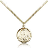 St. Theresa Medal, Gold Filled - Gold-tone