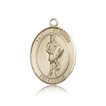 St. Florian Medal, 14 Karat Gold, Large - 14 KT Yellow Gold