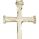 Nail Cross Pendant, Gold Filled - 24&quot; 2.4mm Gold Plated Endless Chain