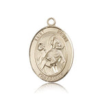 St. Kevin Medal, 14 Karat Gold, Large - 14 KT Yellow Gold