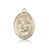St. Kevin Medal, 14 Karat Gold, Large - 14 KT Yellow Gold
