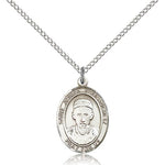 St. Joseph Freinademetz Medal, Sterling Silver, Medium - 18&quot; 1.2mm Sterling Silver Chain + Clasp