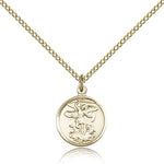 St. Michael the Archangel Medal, Gold Filled - Gold-tone