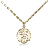 St. Michael the Archangel Medal, Gold Filled - Gold-tone