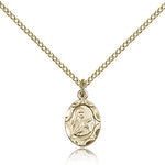 St. Theresa Medal, Gold Filled - Gold-tone