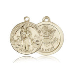 St. Joan of Arc Army Medal, 14 Karat Gold - 14 KT Yellow Gold