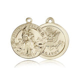 St. Joan of Arc Army Medal, 14 Karat Gold - 14 KT Yellow Gold