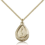 Miraculous Medal, Gold Filled - Gold-tone