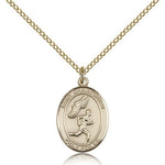 St. Christopher Track &amp; Field Medal, Gold Filled, Medium - Gold-tone