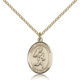 St. Christopher Track &amp; Field Medal, Gold Filled, Medium - Gold-tone