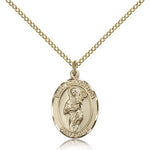 St. Scholastica Medal, Gold Filled, Medium - Gold-tone