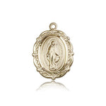 Miraculous Medal, 14 Karat Gold - 14 KT Yellow Gold