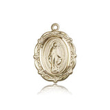 Miraculous Medal, 14 Karat Gold - 14 KT Yellow Gold