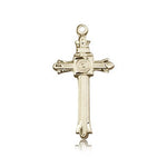 Cross Pendant, 14 Karat Gold - 14 KT Yellow Gold