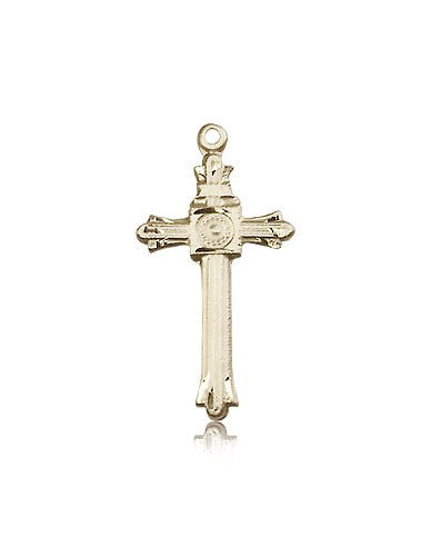 Cross Pendant, 14 Karat Gold - 14 KT Yellow Gold