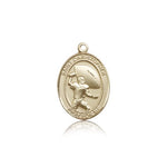 St. Christopher Football Medal, 14 Karat Gold, Medium - 14 KT Yellow Gold