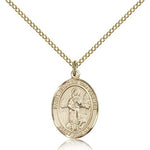 St. Isidore the Farmer Medal, Gold Filled, Medium - Gold-tone