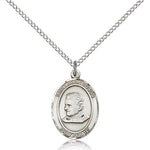St. John Bosco Medal, Sterling Silver, Medium - 18&quot; 1.2mm Sterling Silver Chain + Clasp