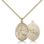 St. Joseph of Cupertino Medal, Gold Filled, Medium - Gold-tone