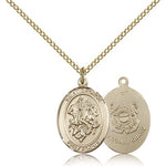 St. George Coast Guard Medal, Gold Filled, Medium - Gold-tone