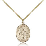St. Gabriel the Archangel Medal, Gold Filled, Medium - Gold-tone