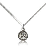 St. Elizabeth Ann Seton Medal, Sterling Silver - 18&quot; 1.2mm Sterling Silver Chain + Clasp