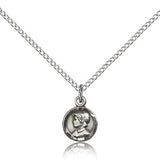 St. Elizabeth Ann Seton Medal, Sterling Silver - 18&quot; 1.2mm Sterling Silver Chain + Clasp