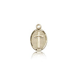 Cross Pendant, 14 Karat Gold - 14 KT Yellow Gold