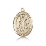St. Hubert of Liege Medal, 14 Karat Gold, Large - 14 KT Yellow Gold