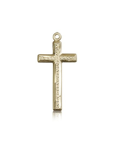 Cross Pendant, 14 Karat Gold - 14 KT Yellow Gold