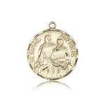 St. Raphael Medal, 14 Karat Gold - 14 KT Yellow Gold