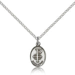 Matrimony Medal, Sterling Silver - 18&quot; 1.2mm Sterling Silver Chain + Clasp